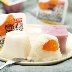 台湾进口 盛香珍优酪果园综合布丁果冻330g*3袋 休闲零食食品