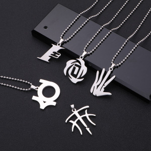 nba篮球球星科比詹姆斯罗斯库里黑曼巴项链吊坠男生生日礼物学生