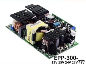 台湾明纬PFC裸板电源EPP-300-12/15/24/27/48V高效节能低损耗300W