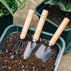 园艺三件套盆栽迷你小铲子花园铁铲室内花卉盆栽松土种花种菜工具