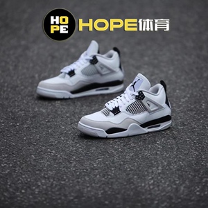 耐克 nike air jordan 4 retro aj4灰白黑 小白水泥 dh6927-111