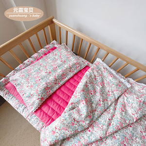 韩式小碎花婴童床品套件被子全棉绗缝床垫幼儿园枕头四季女宝宝