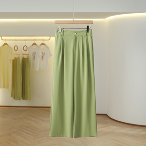 【佳】高级感垂感直筒裤宽松长裤2024夏季新款专柜撤柜女装