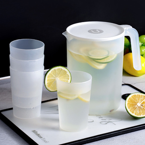 日式凉水壶家用耐高温防爆塑料冰箱冷水壶果汁柠檬水大容量泡茶壶