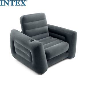 包邮原装正品INTEX懒人沙发单人充气植绒沙发休闲沙发折叠沙发床