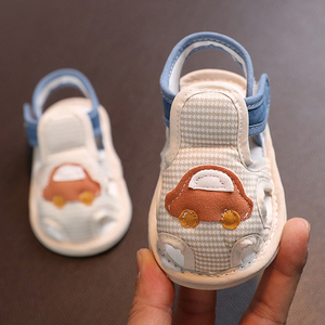 婴儿鞋6到12个月春夏款步前鞋男宝小月龄宝宝鞋凉鞋布鞋软底布底8