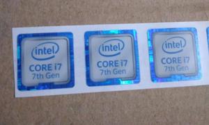 酷睿I7第七代7代CPU标签 core i7 7th Gen笔记本台式电脑CPU贴纸