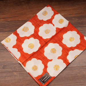 酷帕 日式茶花晕染效果纯棉手帕随身女士手绢吸汗棉方巾