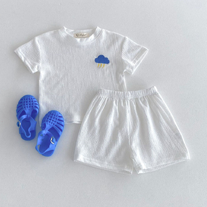婴儿衣服夏季童装薄款短袖空调服睡衣套装6七8九个月男女宝宝夏装