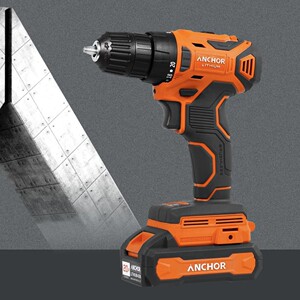 铁锚20v无刷双速手电钻锂电钻家用多功能充电式电动螺丝刀冲击钻