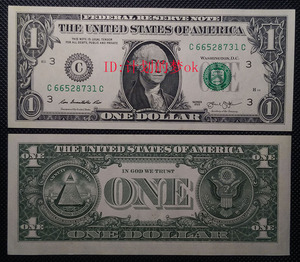 全新美金真币1美元 一元纸币美金保证真品