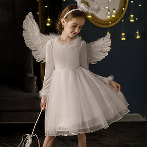 春装儿童服装女童cos小天使公主裙子幼儿园化装舞会派对表演服