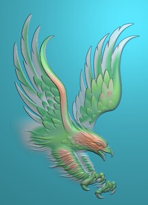 山水雄鹰 花鸟老鹰 大鹏展翅 精雕图 浮雕玉雕灰度图 电脑雕刻jdp