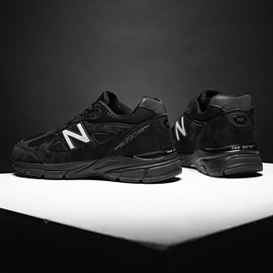 余文乐同款 黑武士nb990v4v5豪新百伦斯凯复古老爹鞋运动鞋全黑色