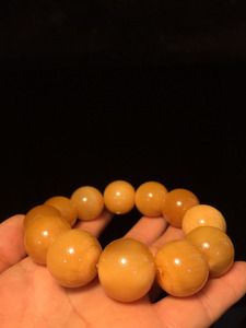 牛角仿玳瑁2.0手链手串老牛角雕刻制品手把件骨头文玩手把件