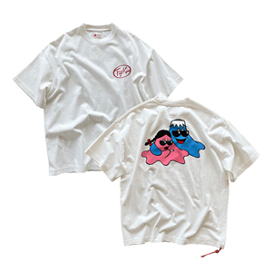 beams japan fuji君 22ss 红绳卡通涂鸦富士山宽松情侣短袖t恤