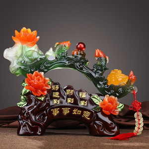 玉如意摆件招财家庭客厅电视酒柜玄关装饰搬新家新房乔迁新居礼品