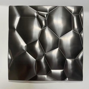 不锈钢镜面银金属黑色马赛克瓷砖大块3D水立方装饰酒吧背景墙墙砖