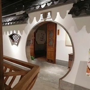 月洞门月亮门圆洞门园林门砖中式庭院青砖拱门院墙月牙门砖细门套