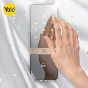 时尚办公Yale耶鲁YDG313玻璃门锁密码/刷卡/智能镜面触摸密码锁