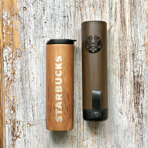 星巴克木纹不锈钢保温杯美式咖啡杯泡茶随行大容量水杯办公室便携