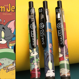 日本zebra斑马中性笔JJ15猫和老鼠DIY限定考试黑色学生考试用水笔
