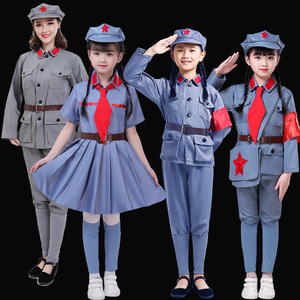 小红军儿童演出服装八路军衣服红星闪闪红卫兵老军装套装元旦表演