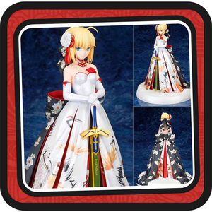 fate/stay night fgo saber和服礼服仙鹤服塞巴手办底座带灯模型