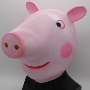 可爱小猪佩奇面具动物头套抖音网红表演道具生日礼物社会人一家