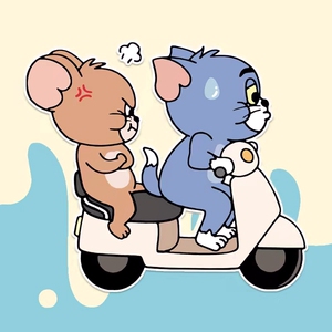 猫和老鼠电动车装饰贴纸汤姆猫可爱创意个性汽车装饰划痕遮挡贴画