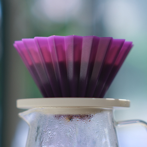 素屿 国产ORIGAMI手冲咖啡塑料折纸滤杯 表面磨砂处理AB树脂家用