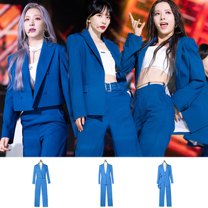 韩国女团宇宙少女easy西装打歌服校园运动会爵士舞台表演出服套装