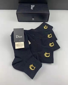 002人付款淘宝正品迪奥dior男女士短袜 纯棉抗菌袜防臭吸汗夏季薄款