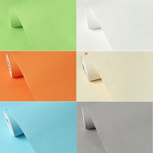 纯色马卡龙墙纸自粘防水防潮宿舍自贴温馨卧室背景墙素色壁纸墙贴