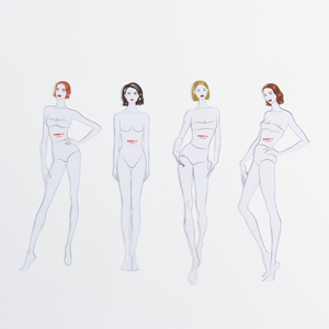 迪涵/dihan 女子服装设计人体时装动态图尺子 手绘模特效果图模板