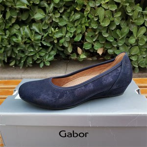 现36/38 gabor嘉宝32.690女鞋 19秋冬 经典g版 easy walking坡跟