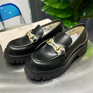 【小诺意大利购 现货】gucci古驰女款厚底马衔扣休闲皮鞋 577236