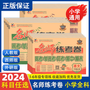 名师练考卷一二年级上册三四五六年级上下册语文数学英语人教西师版北师大版练考卷期中期末试卷专项训练练习册周考月考单元考试卷