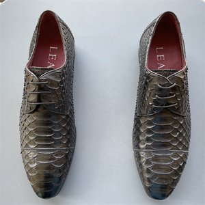 意大利进口品牌撤柜~奢侈蟒蛇皮固特异皮底商务正装春夏舒适皮鞋