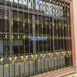 欧式铁艺防盗窗 铁艺窗户防锈阳台围栏镀锌走廊栏杆飘窗护栏定制