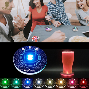 ToPanda创意汽车LED水杯垫啤酒杯垫酒吧发光杯垫聚会游戏定制礼物