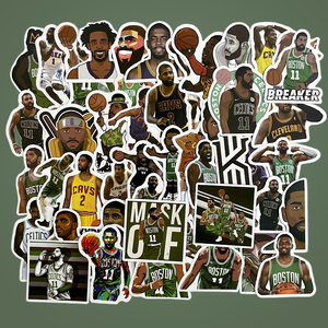 50张凯里欧文贴纸nba篮球明星图案行李箱ipad笔记本手帐装饰贴画