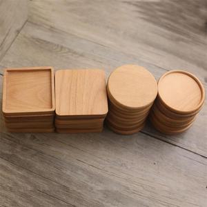 定制木质品创意礼品木制品工艺加工样品 木质杯垫定logo定尺寸