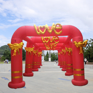 包邮婚庆拱门气模彩虹门结婚拱门3/4/5/6连体拱门充气拱门love门