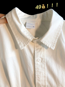 日本出口原单外贸剪标尾单清仓捡漏大码白色长袖衬衫男女春秋衬衣