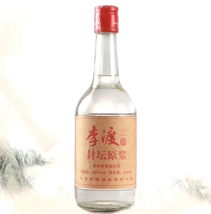 一瓶价李渡酒60度李渡封坛原浆酒500ml浓特兼香型纯粮原浆酒包邮