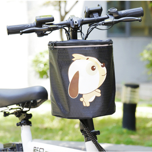 折叠自行车篮子车筐带盖 帆布防水小米滑板电动车菜蓝子车篓前框