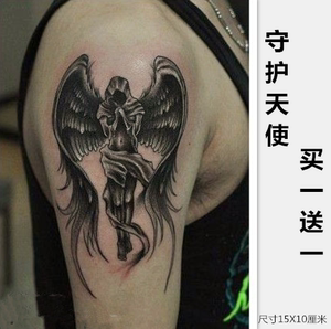 包邮防水纹身贴邪恶天使男女 满背六翼天使纹身后背翅膀 持久刺青