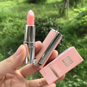 正品纪梵希新款小粉皮 高定香榭丝润唇膏1.5g 变色口红小样樱花粉