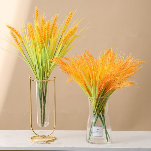 黄金麦穗仿真假花客厅餐桌大麦干花花束插花摆件乔迁结婚开业装饰